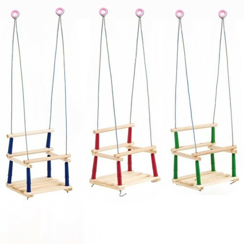 Качели подвесные деревянные сиденье 3322см микс 1081₽