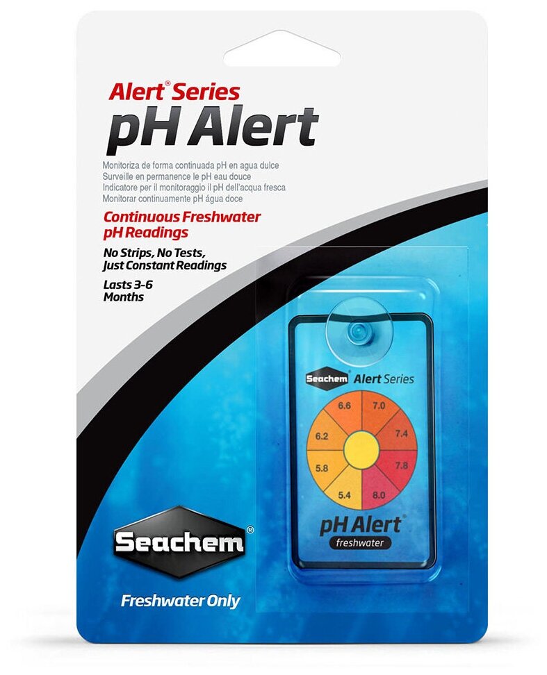 Seachem pH Alert (для пресноводного аквариума) Тест для воды на pH, пролонгированного действия (1г.)