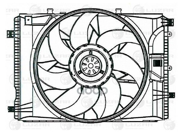 Вентилятор Радиатора Mercedes W204/W212 07- Luzar арт. LFK 1550