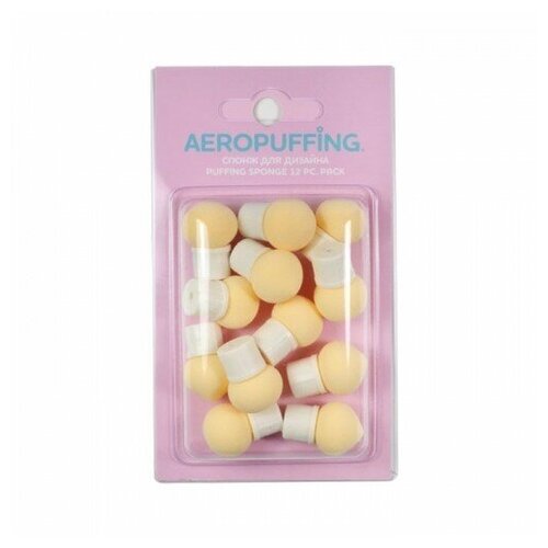 Aeropuffing Puffing Sponge 12pcs - спонж для дизайна, 12 шт набор спонжей каплевидных ninelle virtuoso 1 шт