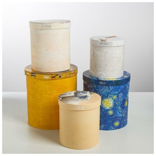 фото Набор подарочных коробок 5 в 1 «искусство», 13 × 14‒19.5 × 22 см mikimarket