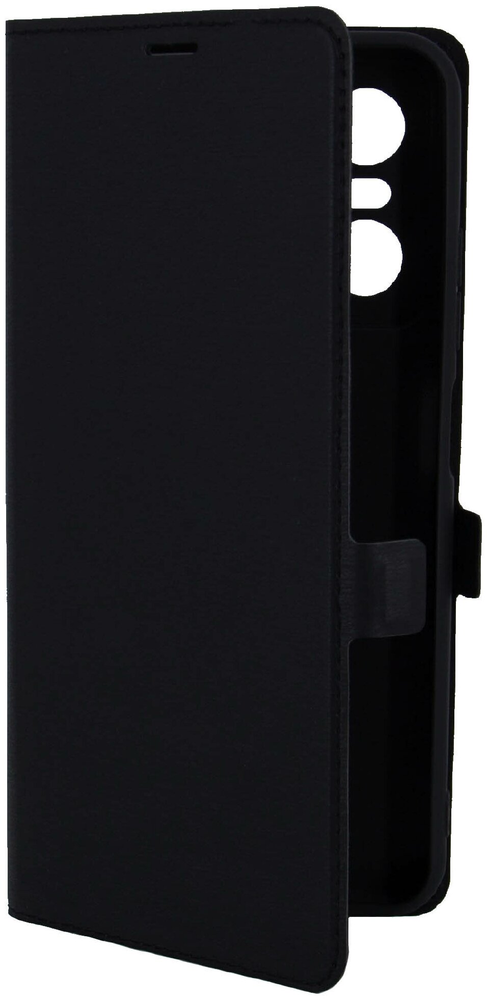 Чехол на Tecno POP 6 Pro (Техно ПОП 6 Про) черный чехол книжка эко-кожа с функцией подставки отделением для карт и магнитами Book case, Miuko