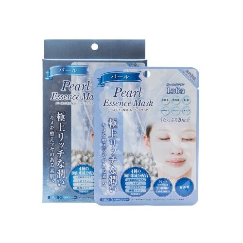 Маска тканевая для лица Shin Factory с экстрактом жемчуга (Pearl essence mask), 5 шт
