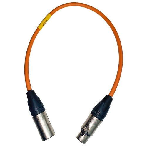 Кабель аудио 1xXLR - 1xXLR GS-PRO XLR3F-XLR3M orange 0.5m