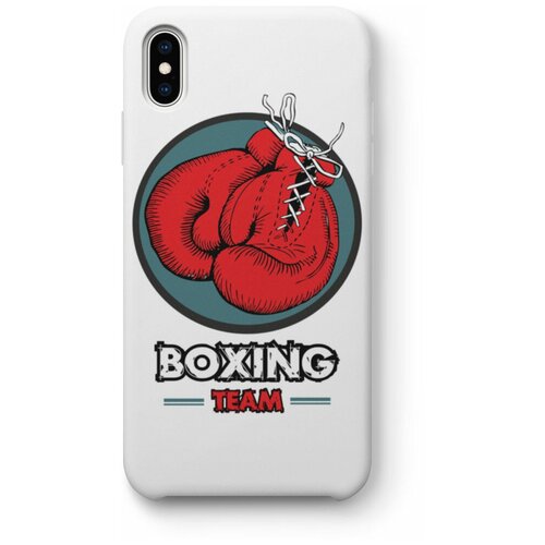 фото Чехол для iphone xs max "boxing team", белый exsport