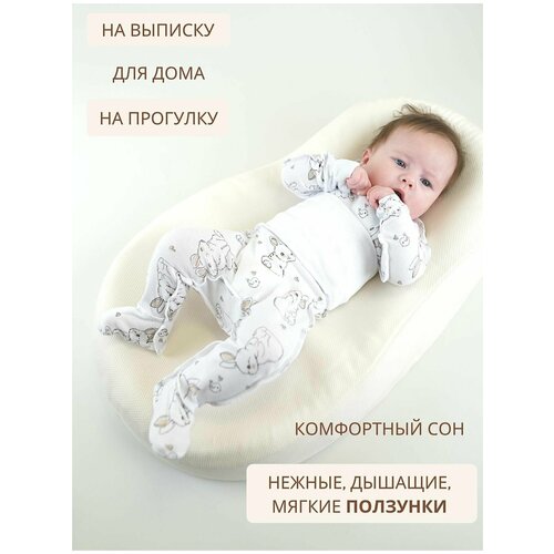 фото Ползунки детские bebo для девочки с широкой резинкой, розовый, 56