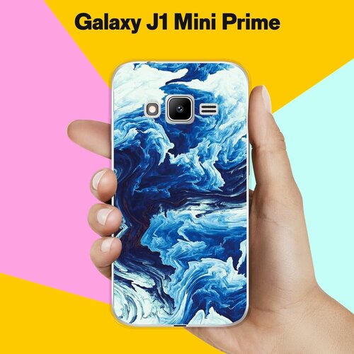 Силиконовый чехол на Samsung Galaxy J1 Mini Prime Синий цвет / для Самсунг Галакси Джей 1 Мини Прайм пластиковый чехол зима 1 на samsung galaxy s4 mini самсунг галакси с 4 мини
