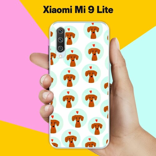 защитная пленка для xiaomi mi 9 lite на сяоми ми 9 лайт глянцевая Силиконовый чехол на Xiaomi Mi 9 Lite Узор из такс / для Сяоми Ми 9 Лайт