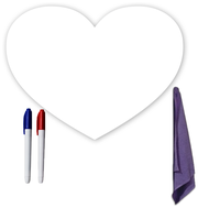 Магнитная маркерная доска Doski4you Сердце, на холодильник для рисования записей заметок + маркеры/ whiteboard
