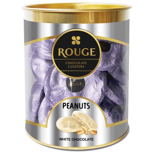 Грильяж в шоколаде «Rouge» изысканный белый шоколад с арахисом 80 грамм