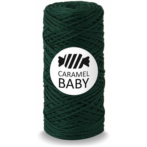 Шнур полиэфирный Caramel Baby 2мм, Цвет: Шпинат, 200м/150г, шнур для вязания карамель бэби