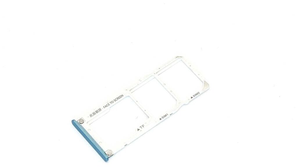 Держатель (лоток) SIM карты для Xiaomi Redmi 6 Pro Mi A2 Lite синий
