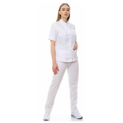 фото Костюм медицинский женский "марго" 107-1.1/0 (50/белый/тиси люкс) medicalwear