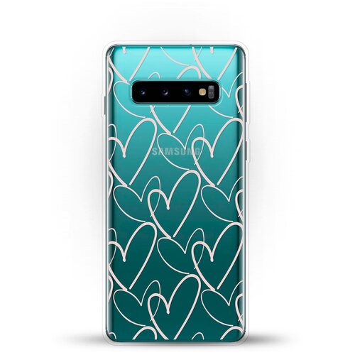 фото Силиконовый чехол сердца на samsung galaxy s10 andy & paul