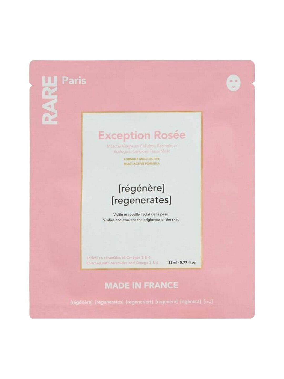 Тканевая маска для лица восстанавливающая, 23 мл, Exception Rose RARE Paris