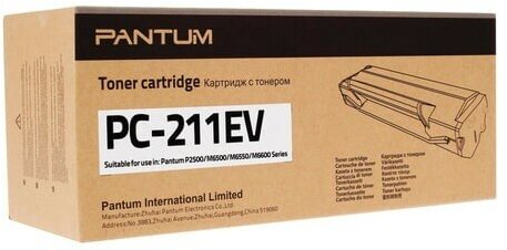 Картридж лазерный PANTUM (PC-211P) P2200/P2207/P2507/P2500/M6500/M6607, ресурс 1600 стр, оригинальный (PC-211EV)