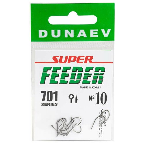 Крючок Dunaev Super Feeder 701 #10 (упак. 10 шт)