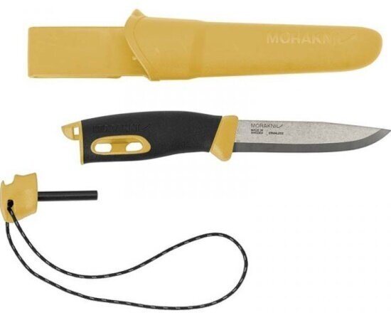 Нож туристический Morakniv Companion Spark Yellow, нержавеющая сталь, 13573