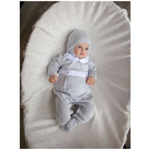 фото Комплект 2 предмета ( комбинезон + шапка ) 74, голубой наследникъ