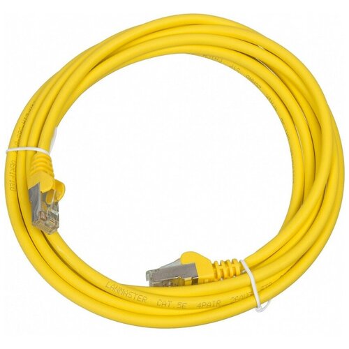 Кабель Патч-корд Lanmaster LAN-PC45/S5E-3.0-YL вилка RJ-45-вилка RJ-45 кат.5е 3м желтый LSZH (уп:1шт) патч корд lanmaster lszh ftp кат 5e 7 0 м желтый lan pc45 s5e 7 0 yl