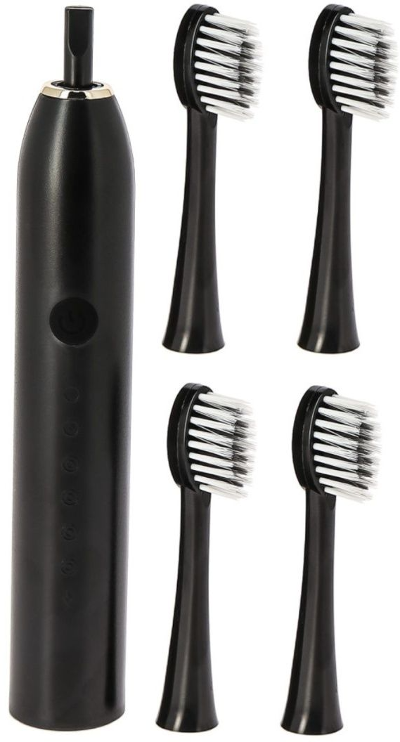 Электрическая зубная щетка Sonic X3 6 режимов, 4 насадки / щетка зубная электрическая взрослая, черный - фотография № 8