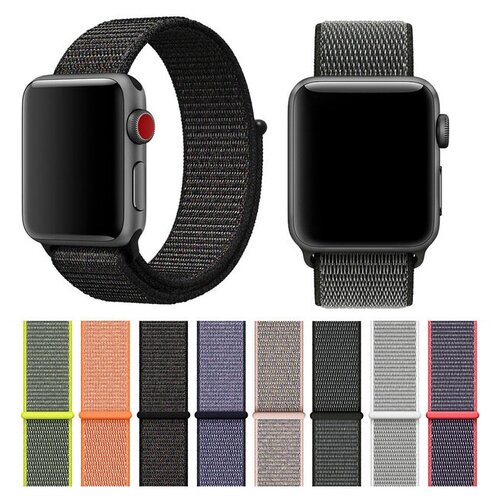 фото Нейлоновый ремешок для часов apple "woven nylon" 42 44 мм (салатовый) daprivet