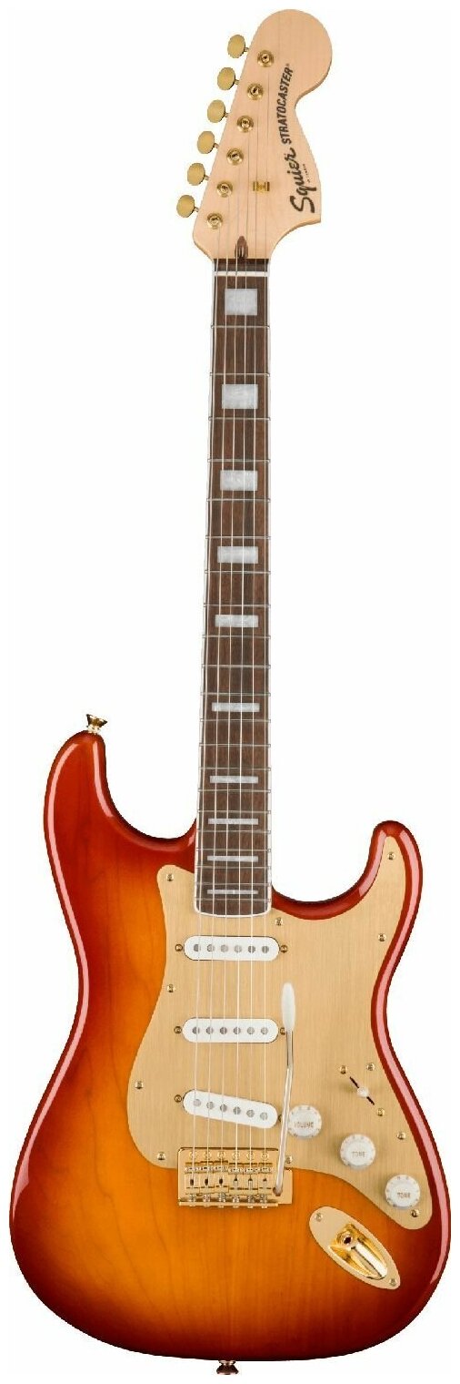 Электрогитара Squier 40th Anniversary Stratocaster Gold Edition LRL Sienna Sunburst