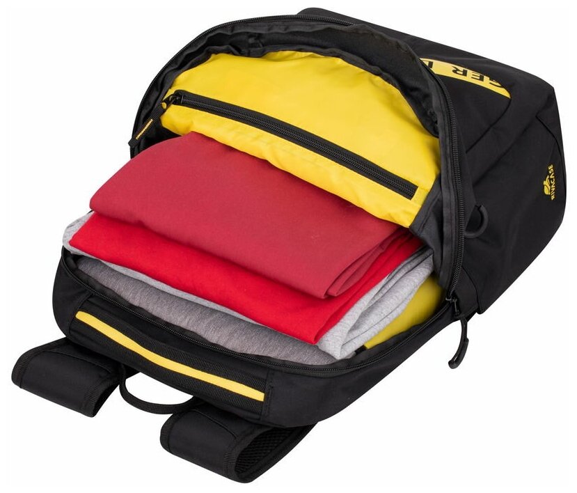 Вместительный городской рюкзак 20л RIVACASE 5431 black из водоотталкивающей ткани для ноутбука до 156" с потайным карманом черный