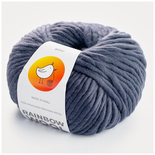 Пряжа для вязания RAINBOW WOOL (SMOKY VIOLET), 80м, 200гр, 100% Перуанская шерсть