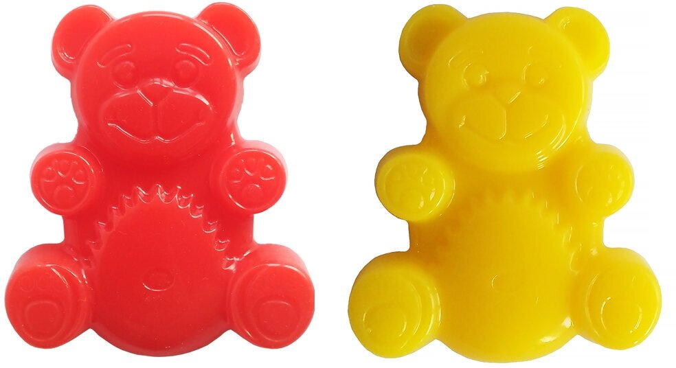 Медведь Валерка и Желтобрюх Fun Bear игрушки из силикона 8 см