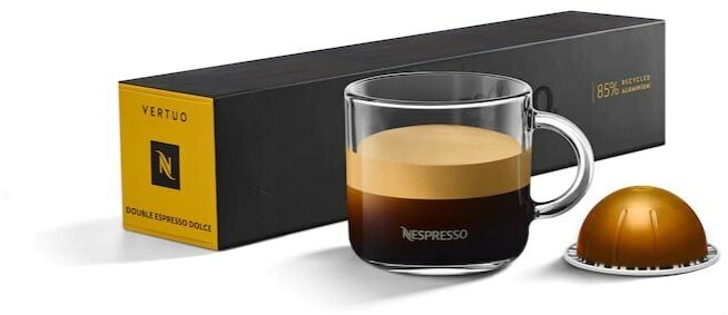 Капсулы для кофемашин Nespresso Vertuo "Double Espresso Dolce" (10 капсул)