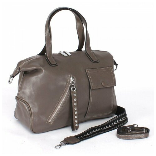 фото Сумка женская натуральная кожа gu 2033-7770-khaki, 1отд+карм/пер, 2 плечевой ремень, капучино 241271 аделия