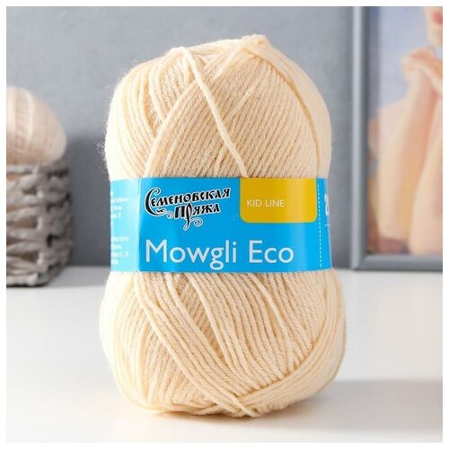 Пряжа Mowgli Eco (МауглиЭко) 90% акрил, 10% капрон 200м/50гр вереск (1445)