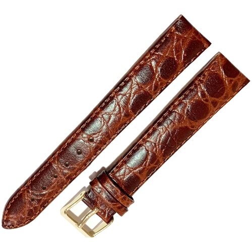 фото Ремешок 1805-02-1-6 дп pandora рыжий коричневый кожаный ремень 18 мм для часов наручных длинный из кожи натуральной удлиненный ardi