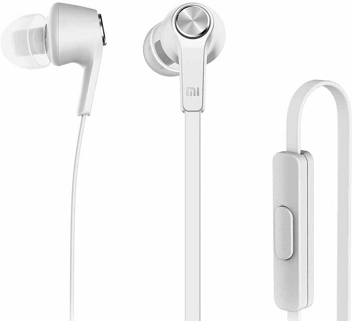 Наушники гарнитура Xiaomi HSEJ02JY Basic Piston Stereo In-Ear с микрофоном и регулятором громкости для смартфонов (Silver)