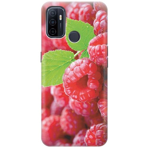 фото Ультратонкий силиконовый чехол-накладка для oppo a53 (2020) / a32 с принтом "малинка" gosso