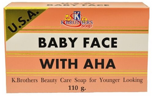 Мыло Baby Face c AHA-кислотами против угревой сыпи, K.Brothers 110гр.