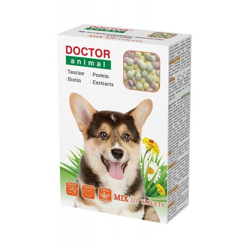 Мультивитаминное лакомство DOСTOR Animal МIX для собак 120 т. 124 (10 шт)