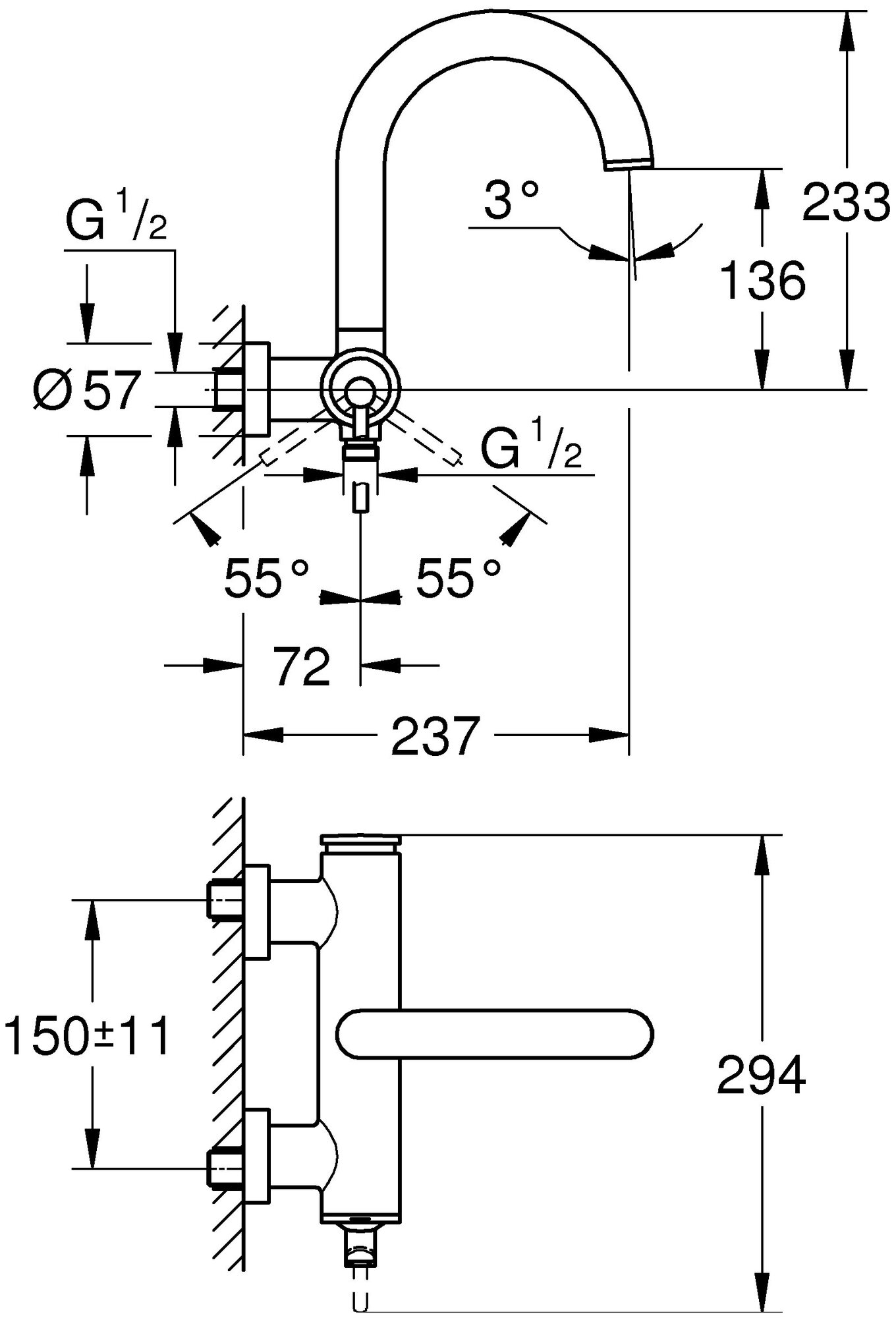 Смеситель для ванны GROHE Atrio New 32652003 32652003 - фотография № 2