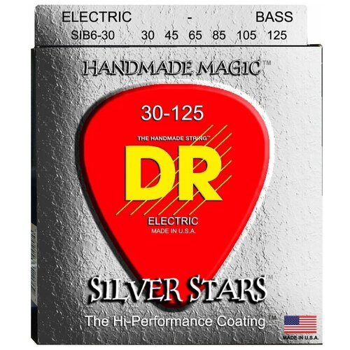 фото Dr strings sib6-30 silver stars струны для 6-струнной бас-гитары