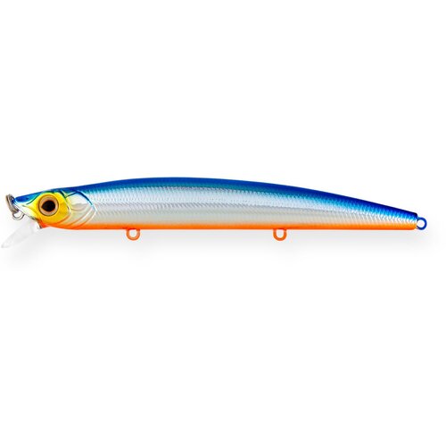 Воблер Минноу Strike Pro Wiggle Stick 140, цвет: 626E Blue Silver OB, (EG-031F#626E) воблер минноу strike pro alpha minnow 95 цвет 626e blue silver ob eg 034f 626e