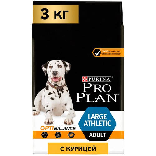 Purina Pro Plan Large Athletic Adult / Сухой корм Пурина Про План для собак Крупных пород с атлетическим телосложением Курица и рис 3 кг