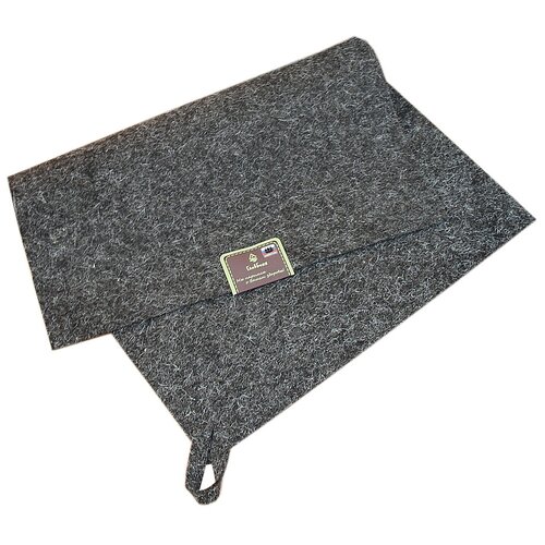 Коврик д/бани и сауны, войлок серый, 38х52см