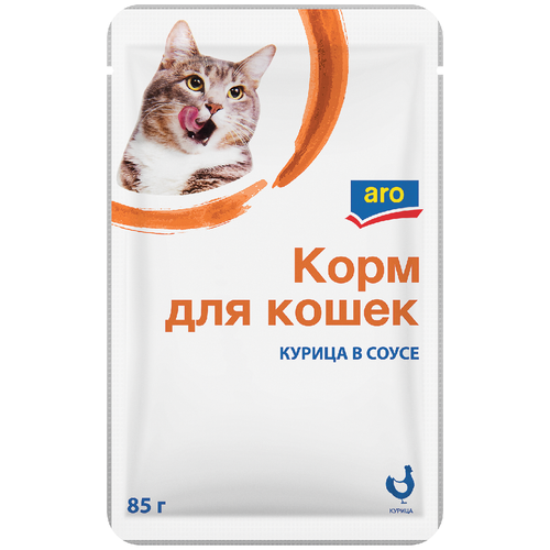 Aro Корм для кошек курица в соусе, 85г