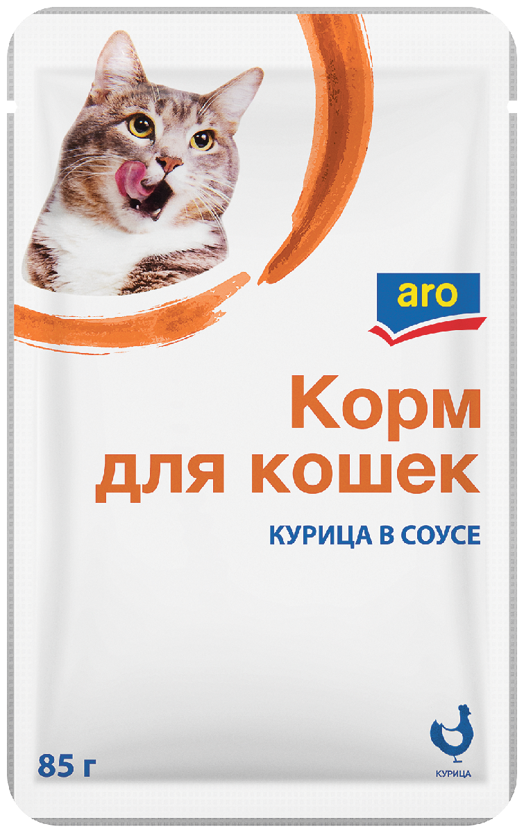 Aro Корм для кошек курица в соусе 85г