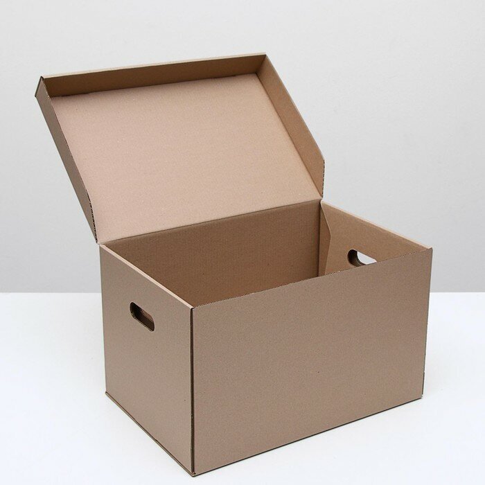 Коробка для хранения, бурая, 48 х 32,5 х 29,5 см - фотография № 2