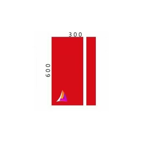 Пластик для лазерной гравировки SHENGWEI (Красный на белом) 300мм_600мм 1,5мм