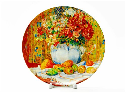Декоративная тарелка Ренуар Пьер Огюст Цветы в вазе и груши