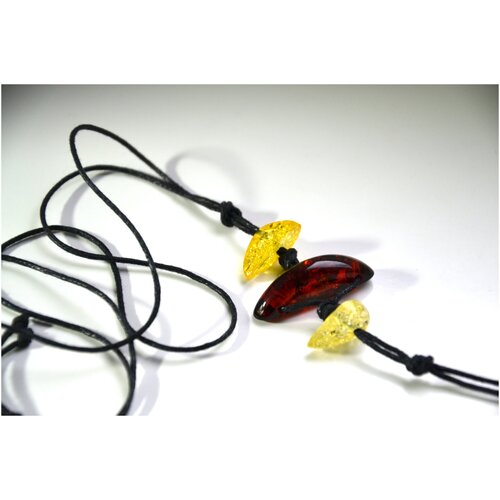 фото Кулон подвеска колье с камнями янтарь искусственный бижутерия гламбжу