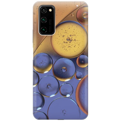 фото Силиконовый чехол на honor view 30 pro / хонор вив 30 про с принтом "сине-желтые пузырьки" gosso